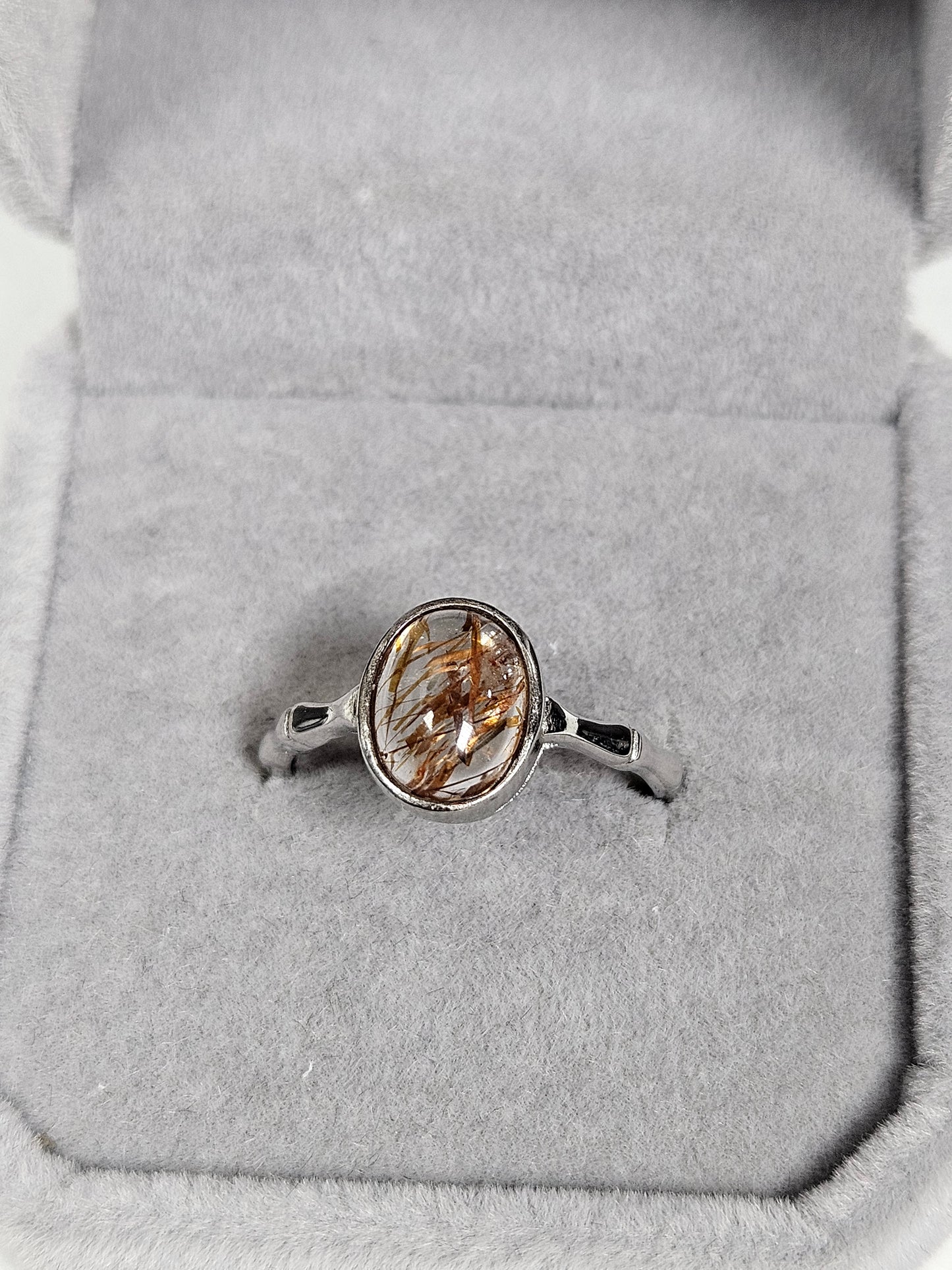 Koperrutiel 925(zilver) verstelbare ring nr50