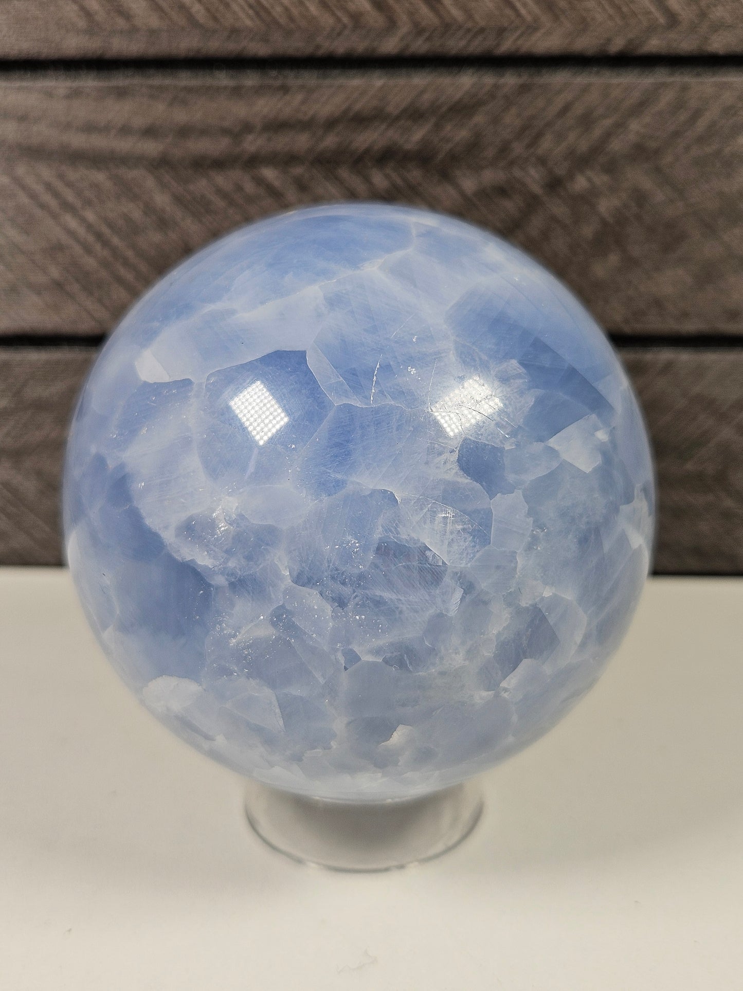 Blauwe calciet bol 526 gram