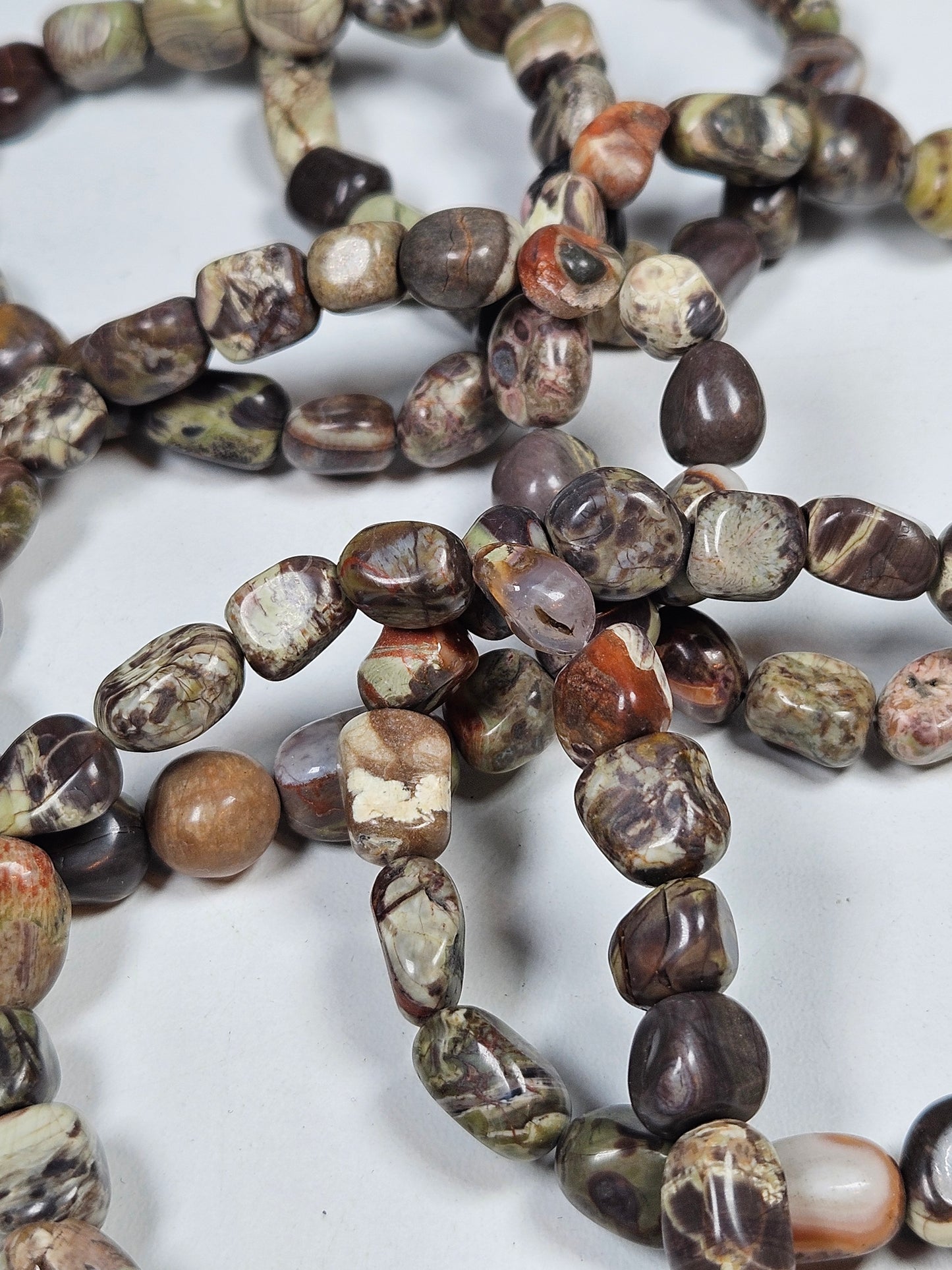 Money agaat trommelsteen armband 9mm