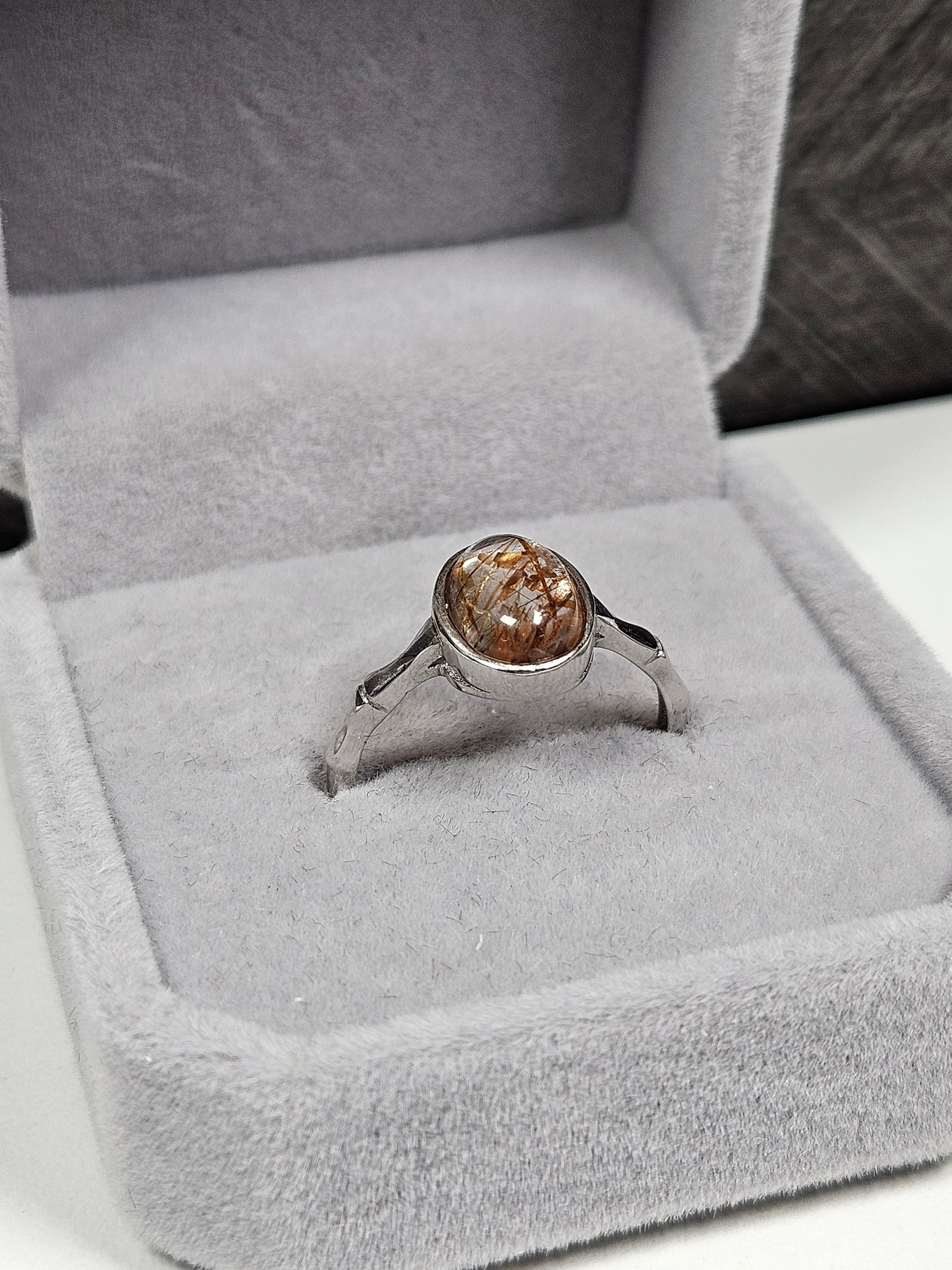 Koperrutiel 925(zilver) verstelbare ring nr50