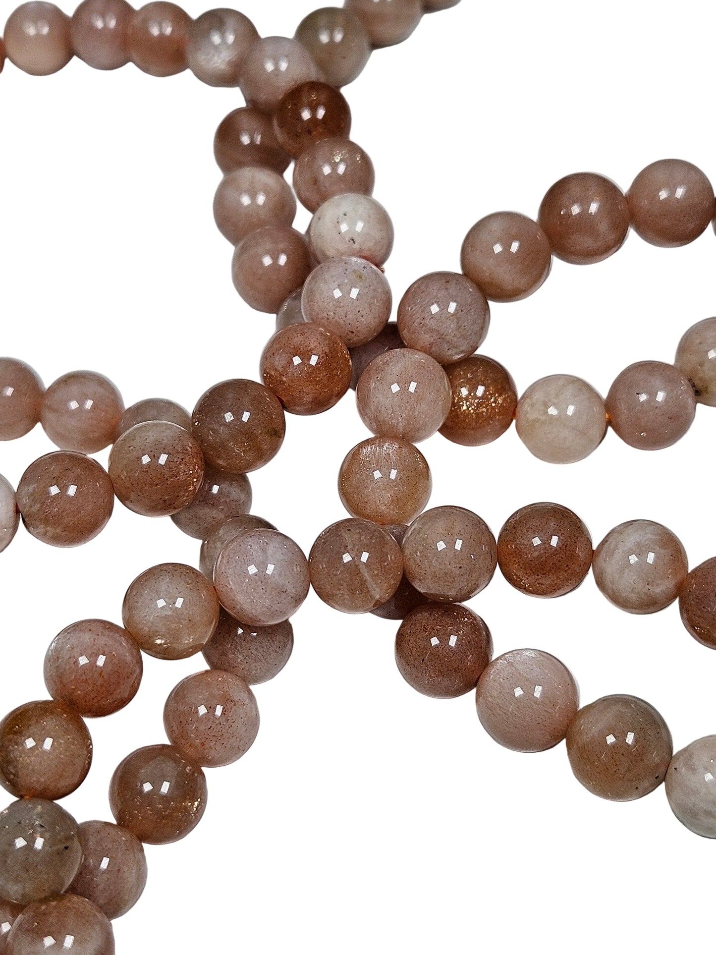 Zonnesteen/Roze maansteen armband 8mm