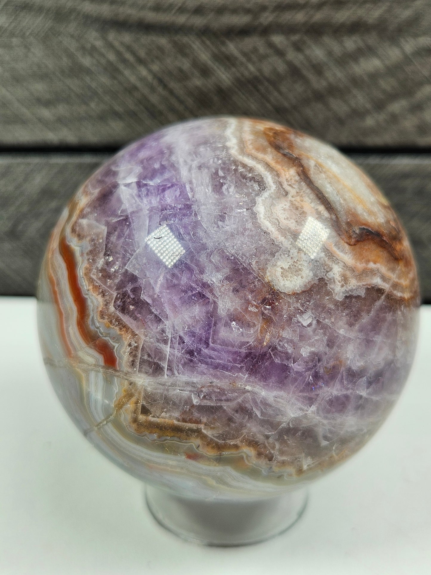 Amethist/Crazy lace bol 382 gram