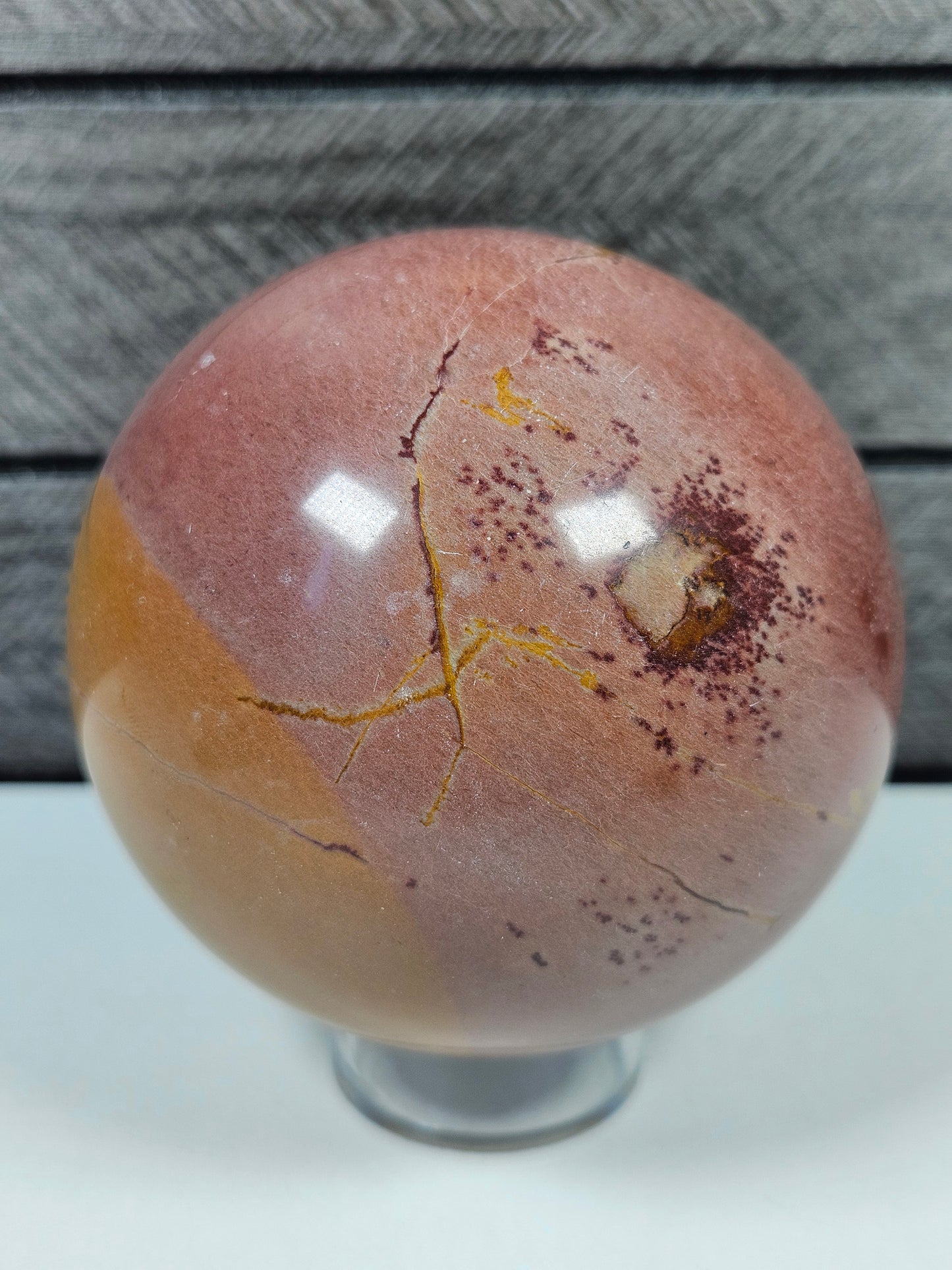 Roze landschapsjaspis bol 570 gram