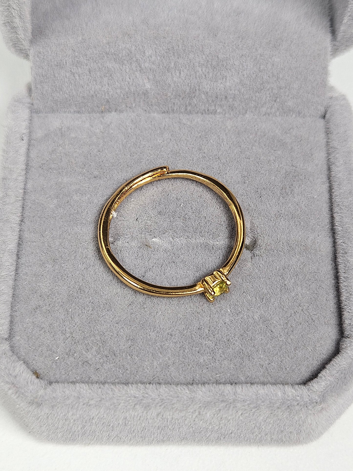 Peridoot s925(verguld) verstelbare ring nr4