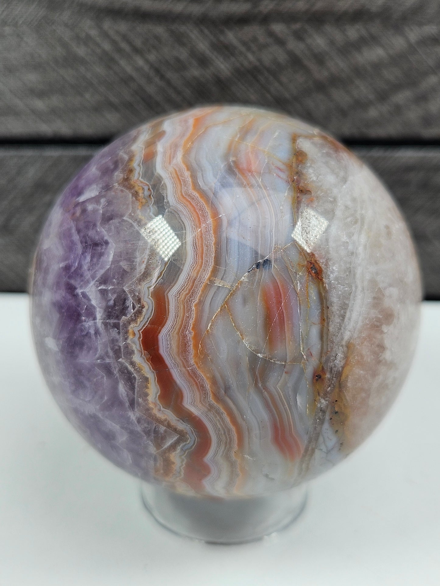 Amethist/Crazy lace bol 382 gram