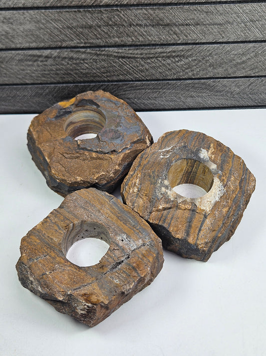 Tijgerijzer waxinelichthouder