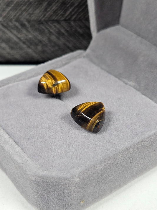 Tijgeroog s925 (zilver) oorbellen nr37