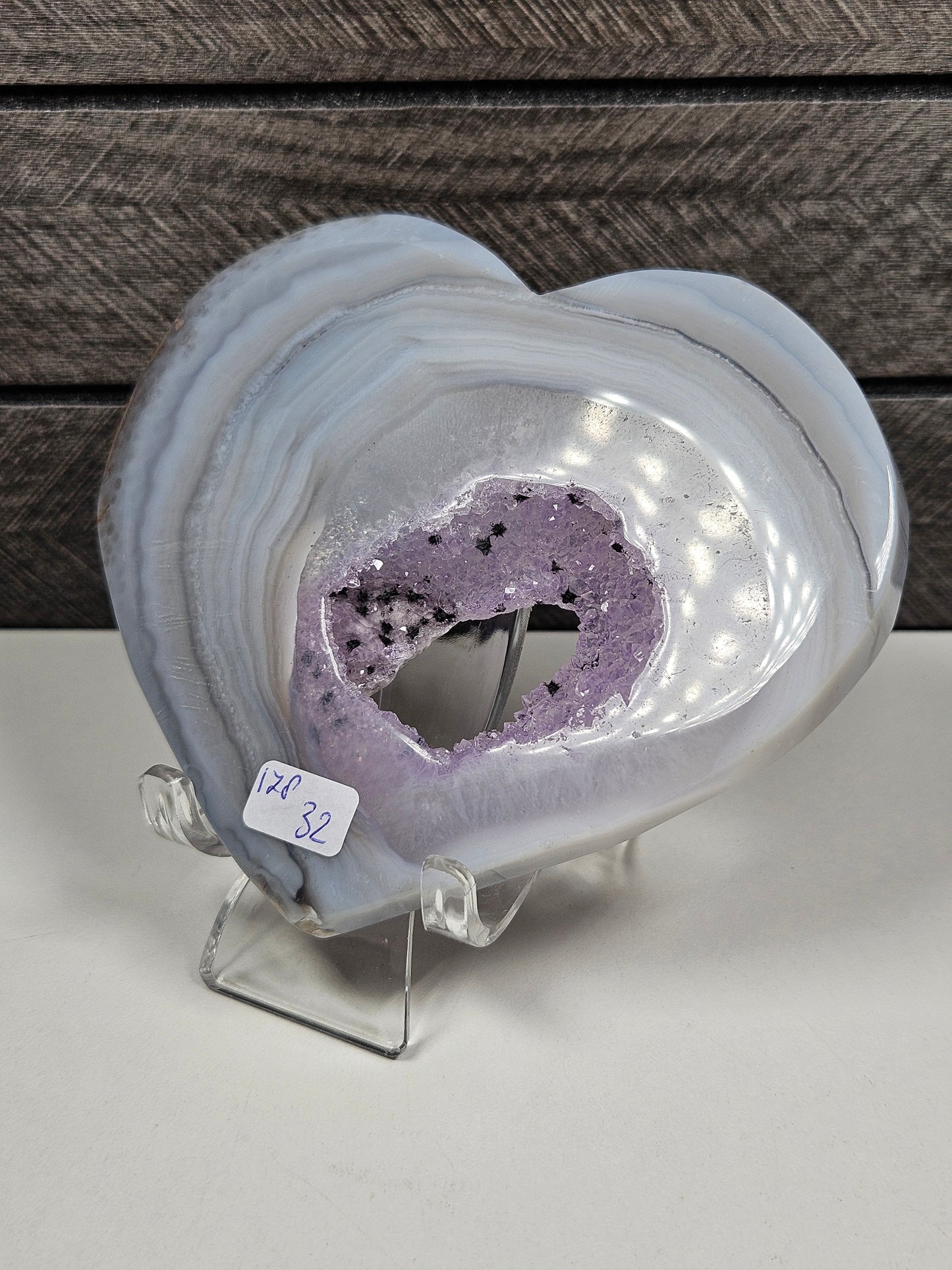 Amethist in agaat hart 178 gram