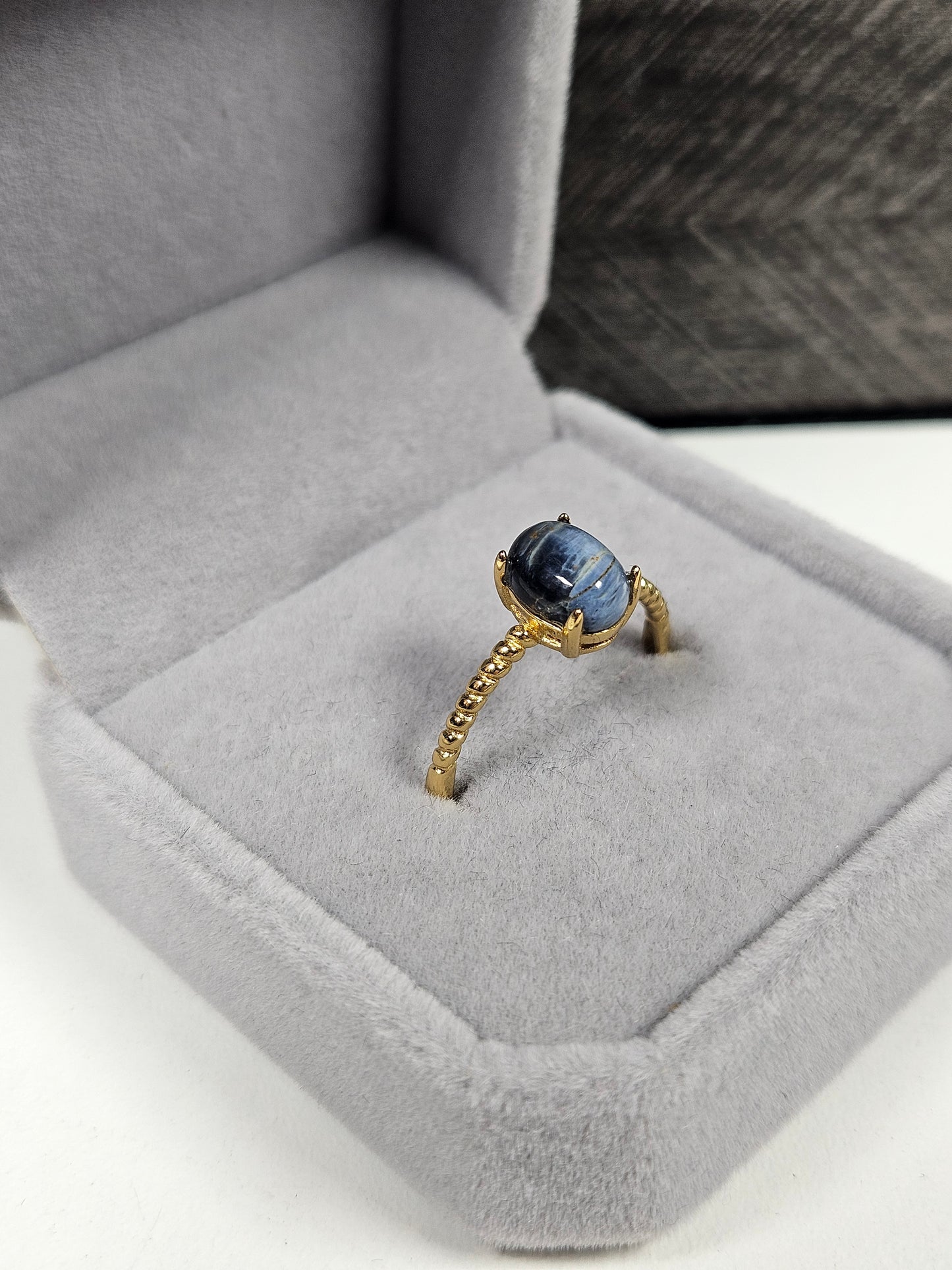 Pietersiet s925(verguld) verstelbare ring nr62