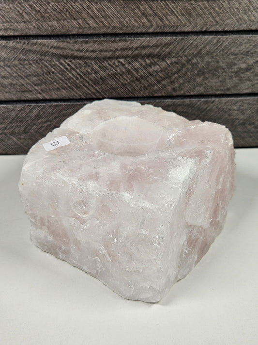 Rozenkwarts waxinehouder