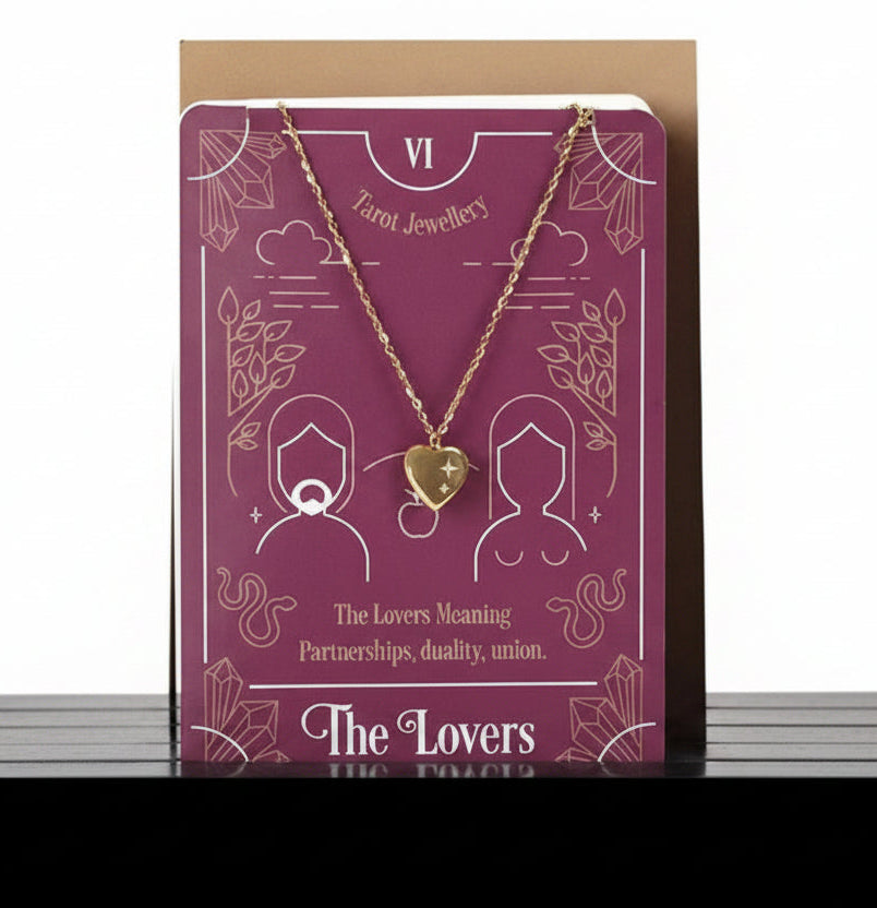 Tarot Ketting met Wenskaart 'The Lovers'