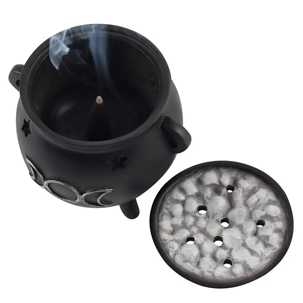 Cauldron Triple Moon Wierookhouder