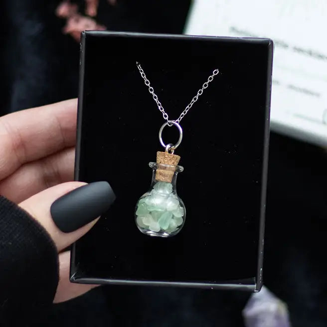 Potion Bottle Ketting Groene Aventurijn