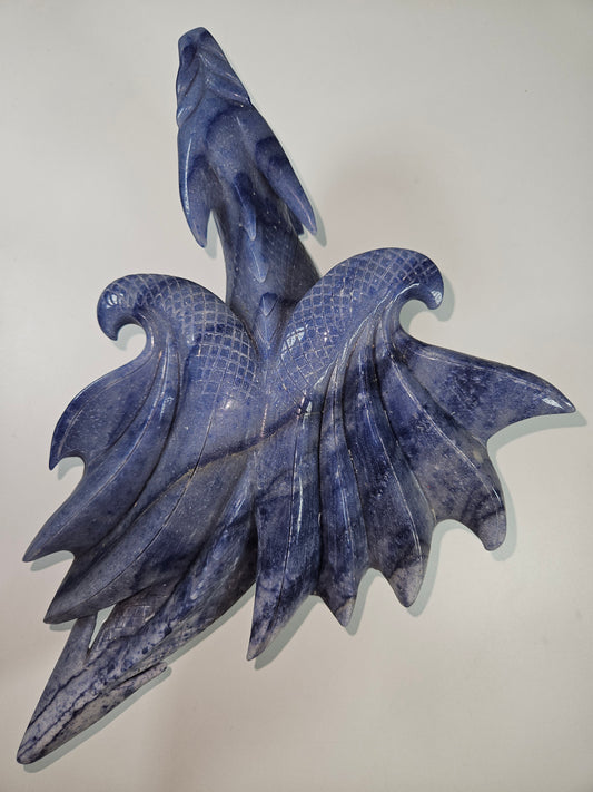 Blauwe aventurijn draak