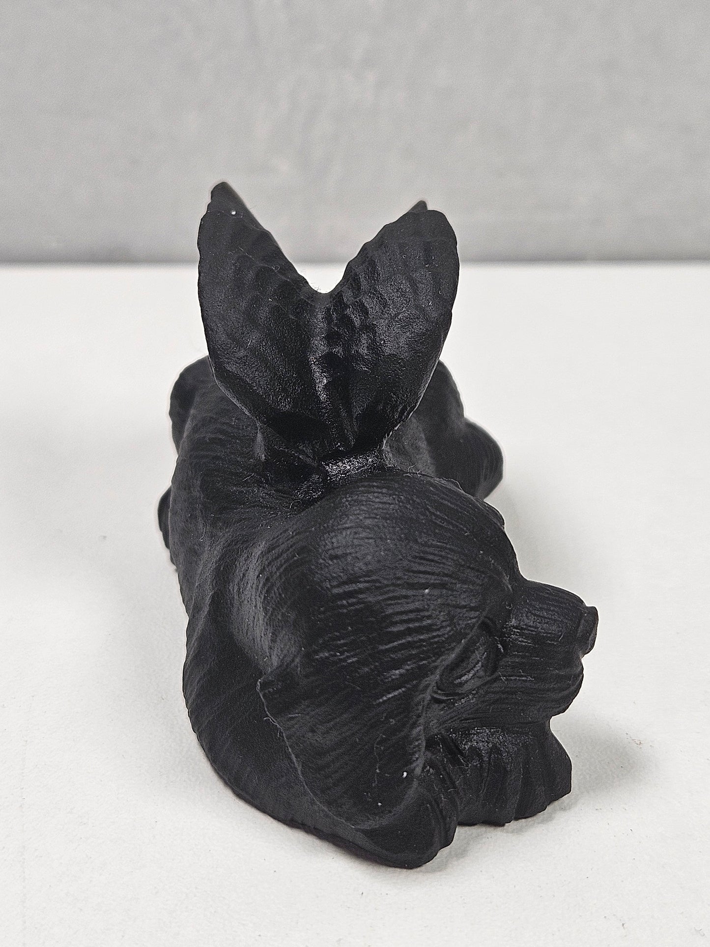 Zwarte obsidiaan gedenkhond