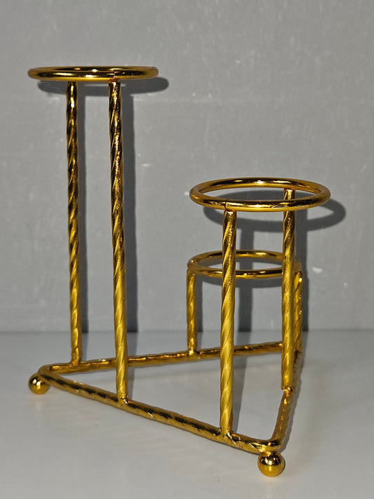 3 hoek bollenhouder goud