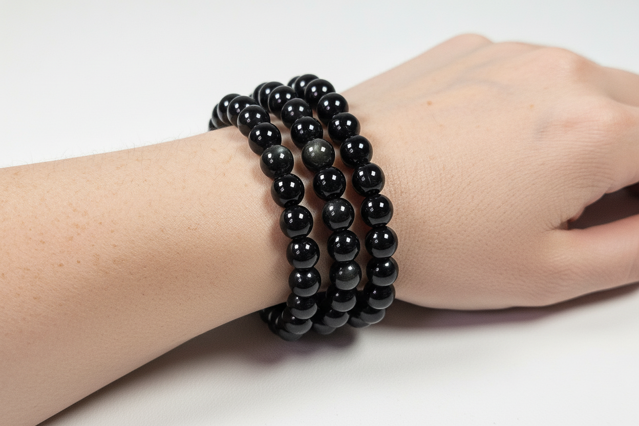 Regenbogen-Obsidian-Armband 6mm