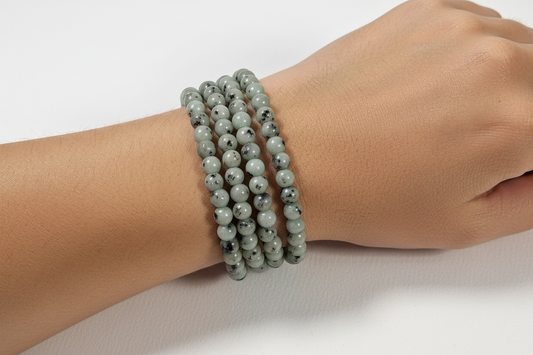 Kiwi jaspis armband 4mm