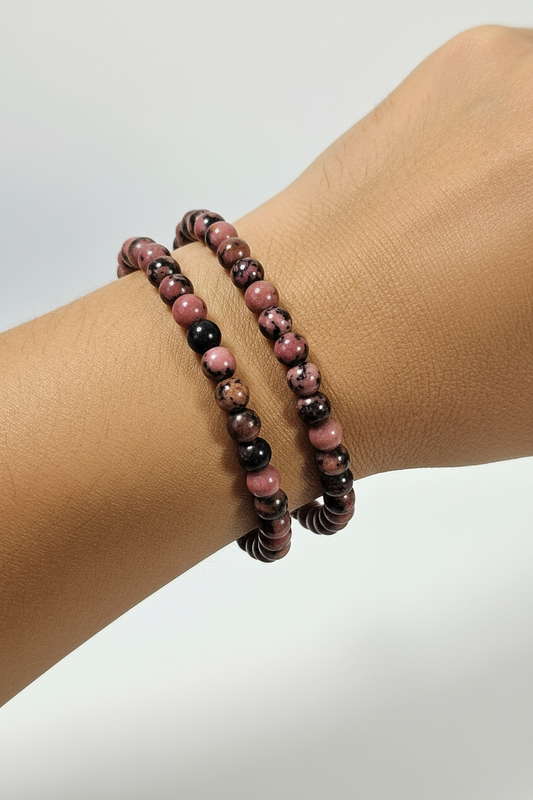Rhodoniet armband 4mm