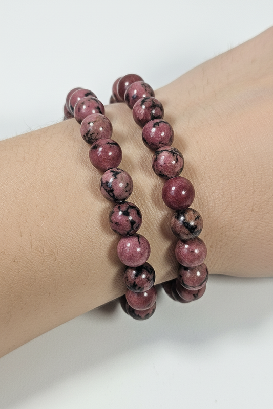 Rhodoniet armband 8mm