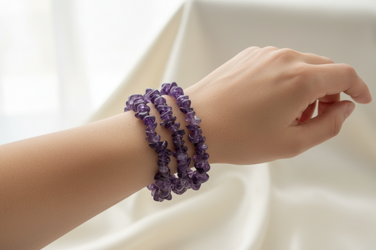 Amethist donker split armband