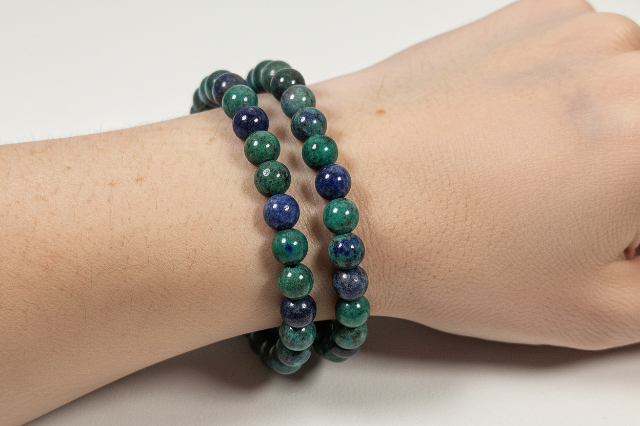 Azuriet/malachiet armband 6mm
