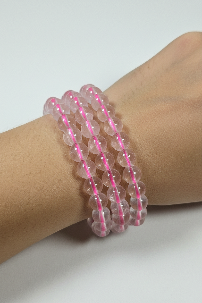 Rosenquarz Armband 8mm (klar)