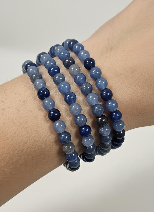 Blauwe aventurijn armband 6mm