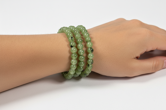 Prehniet armband 6mm