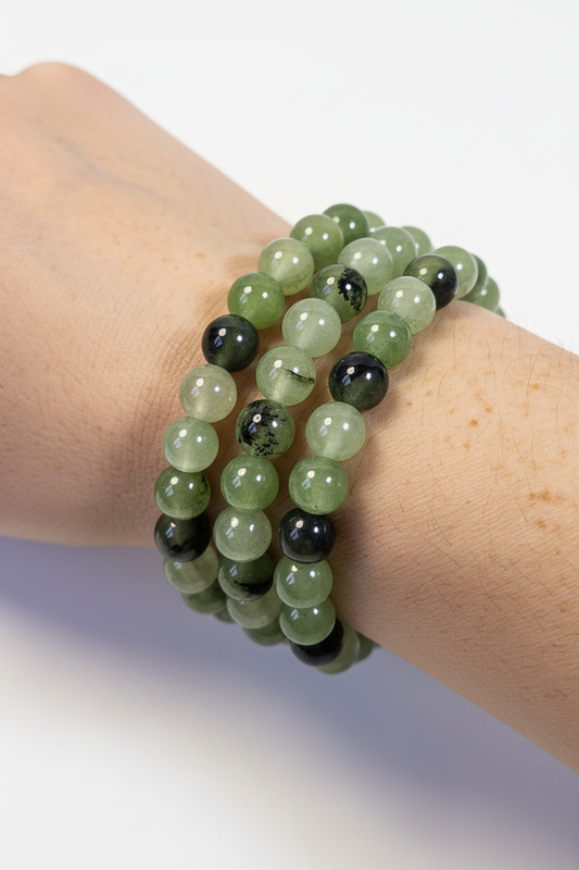 Prehniet armband 8mm