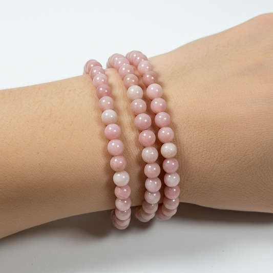 Roze opaal 6mm armband