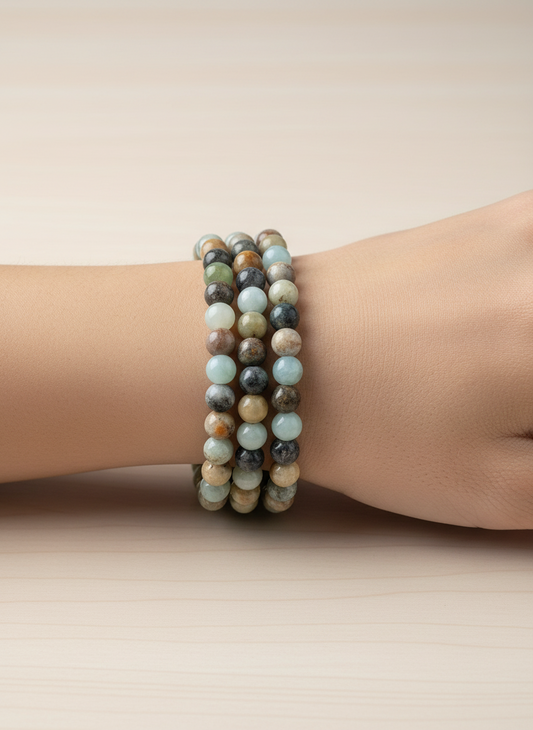 Caribisch calciet armband 6mm