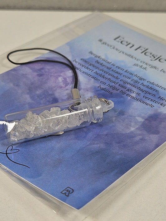 Flesje geluk Bergkristal split