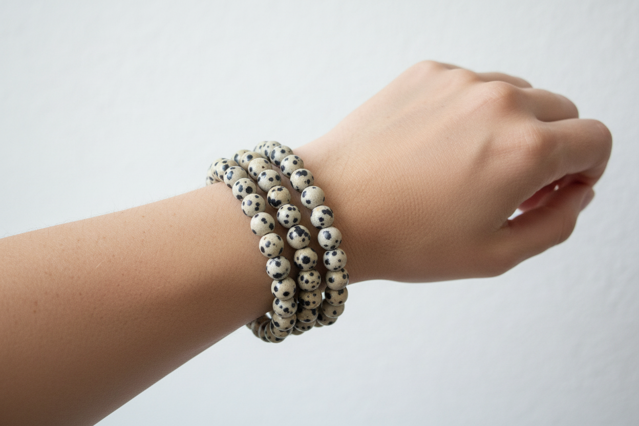 Dalmatiner Jaspis Armband 6mm