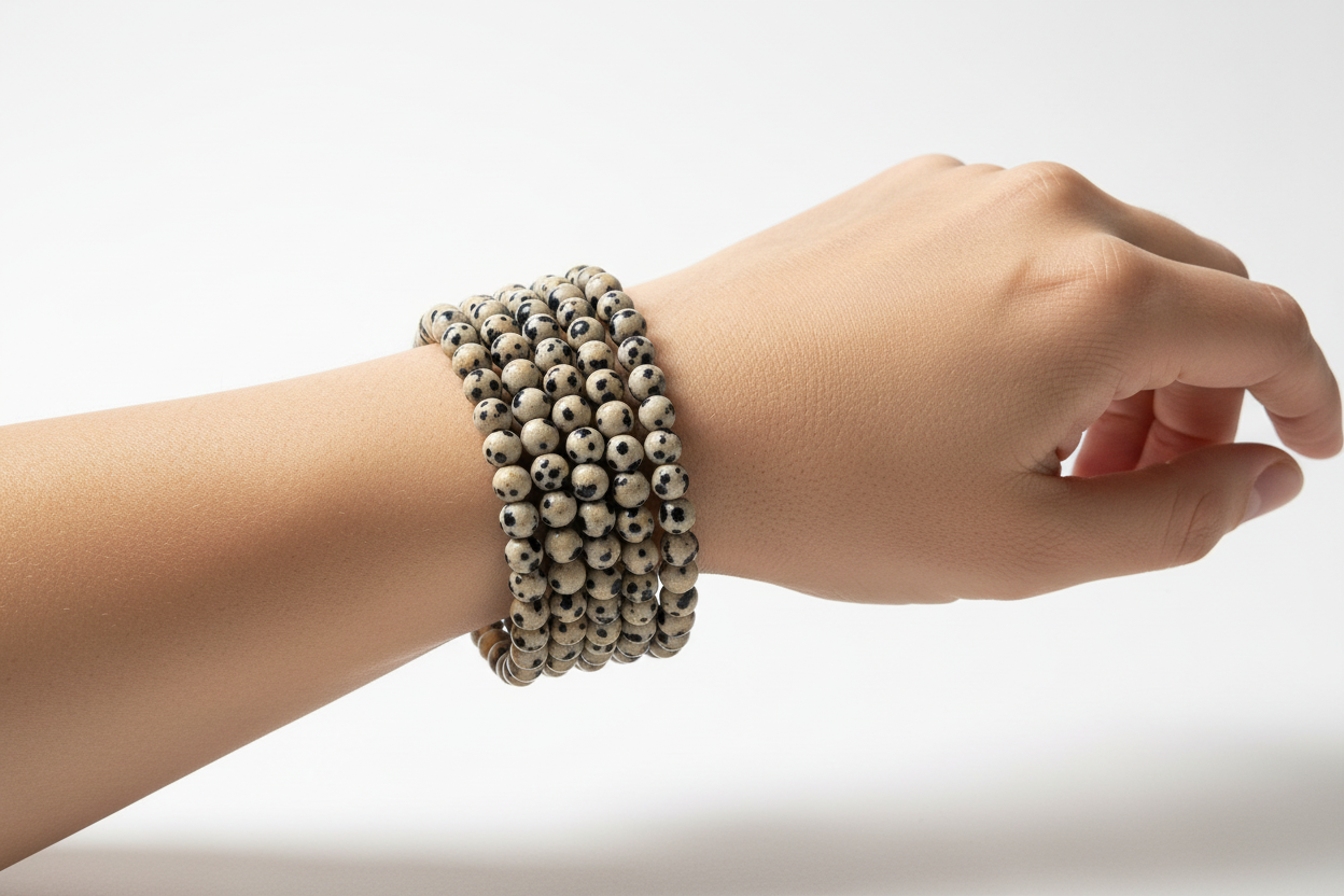 Dalmatier Jaspis armband 4mm