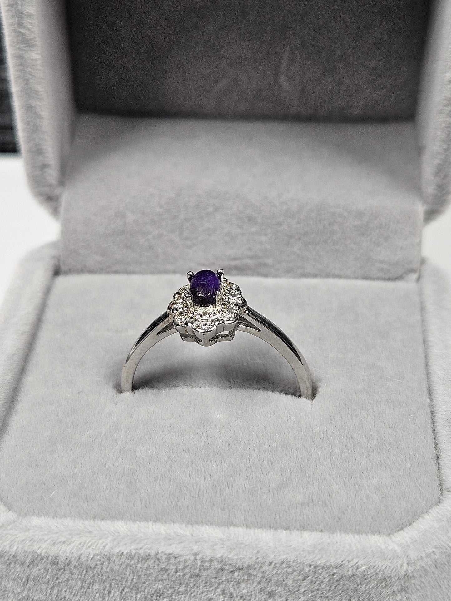 Sugiliet s925 (zilver) verstelbare ring nr2
