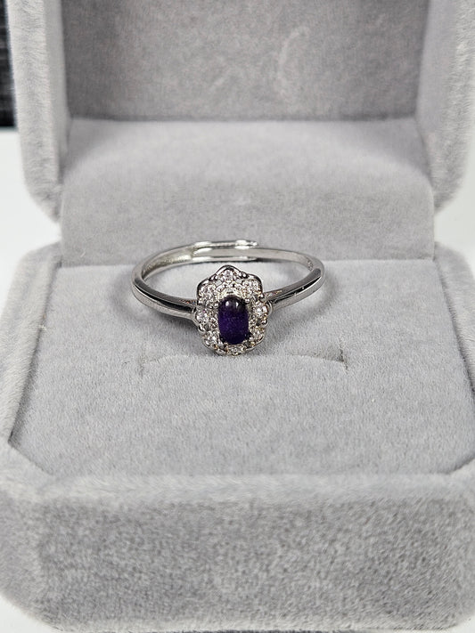 Sugiliet s925 (zilver) verstelbare ring nr2