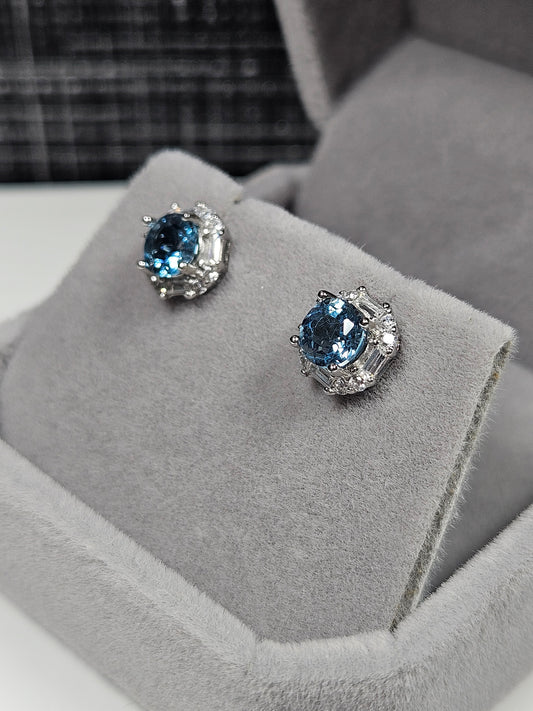 Topaas s925 (zilver) oorbellen nr17