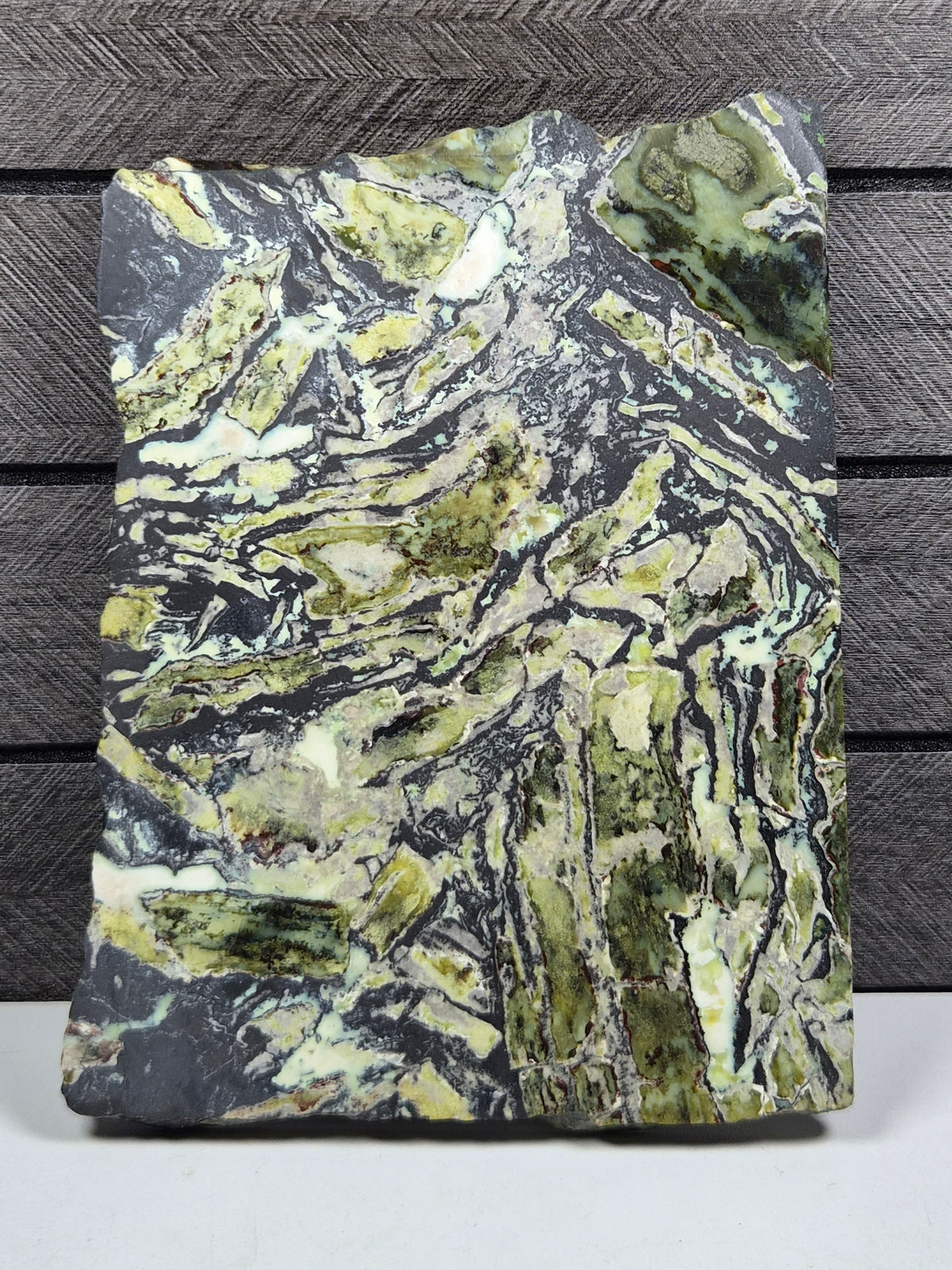 Serpentijn met Hematiet Slab 376 gram
