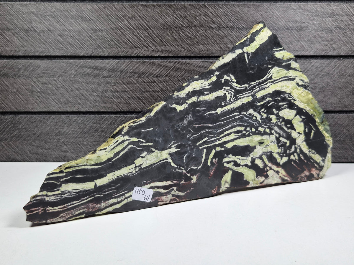Serpentijn met Hematiet slab 480 gram