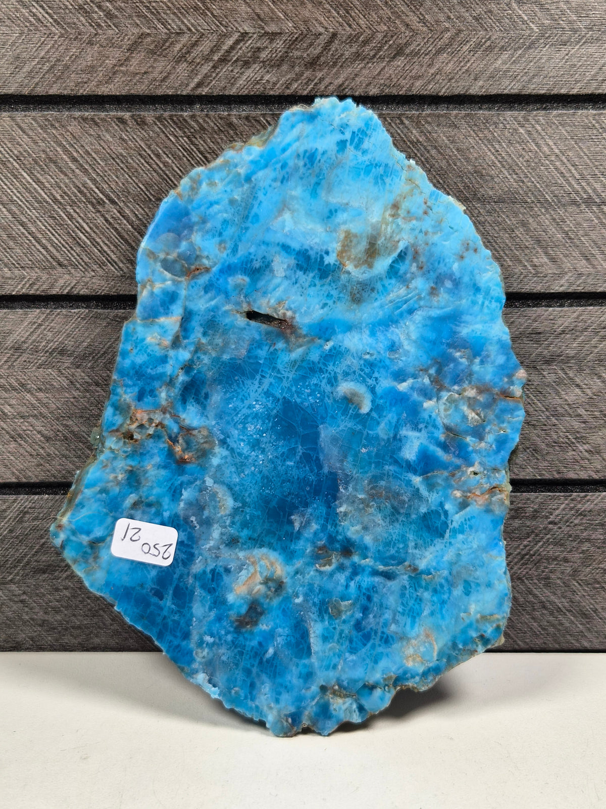 Blauwe Apatiet Slab 250 gram