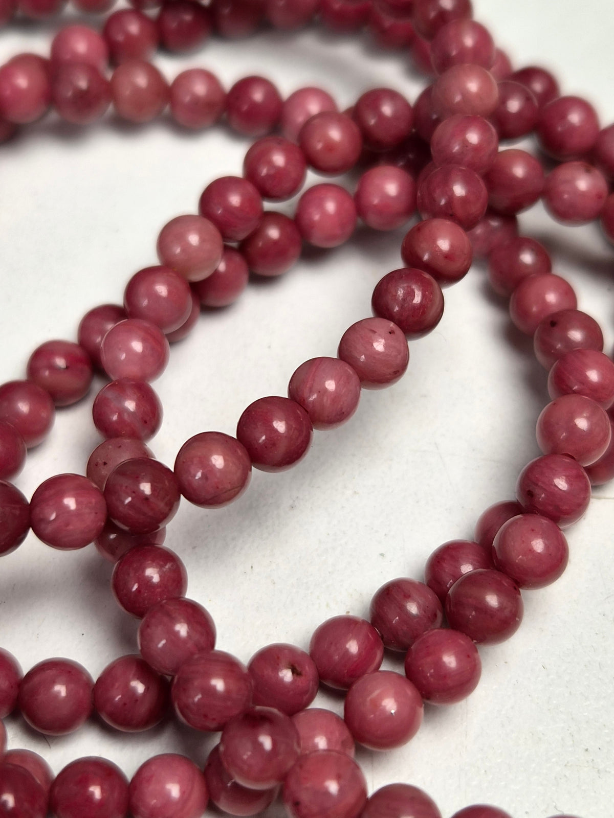 Roze Versteend Hout armband 4mm