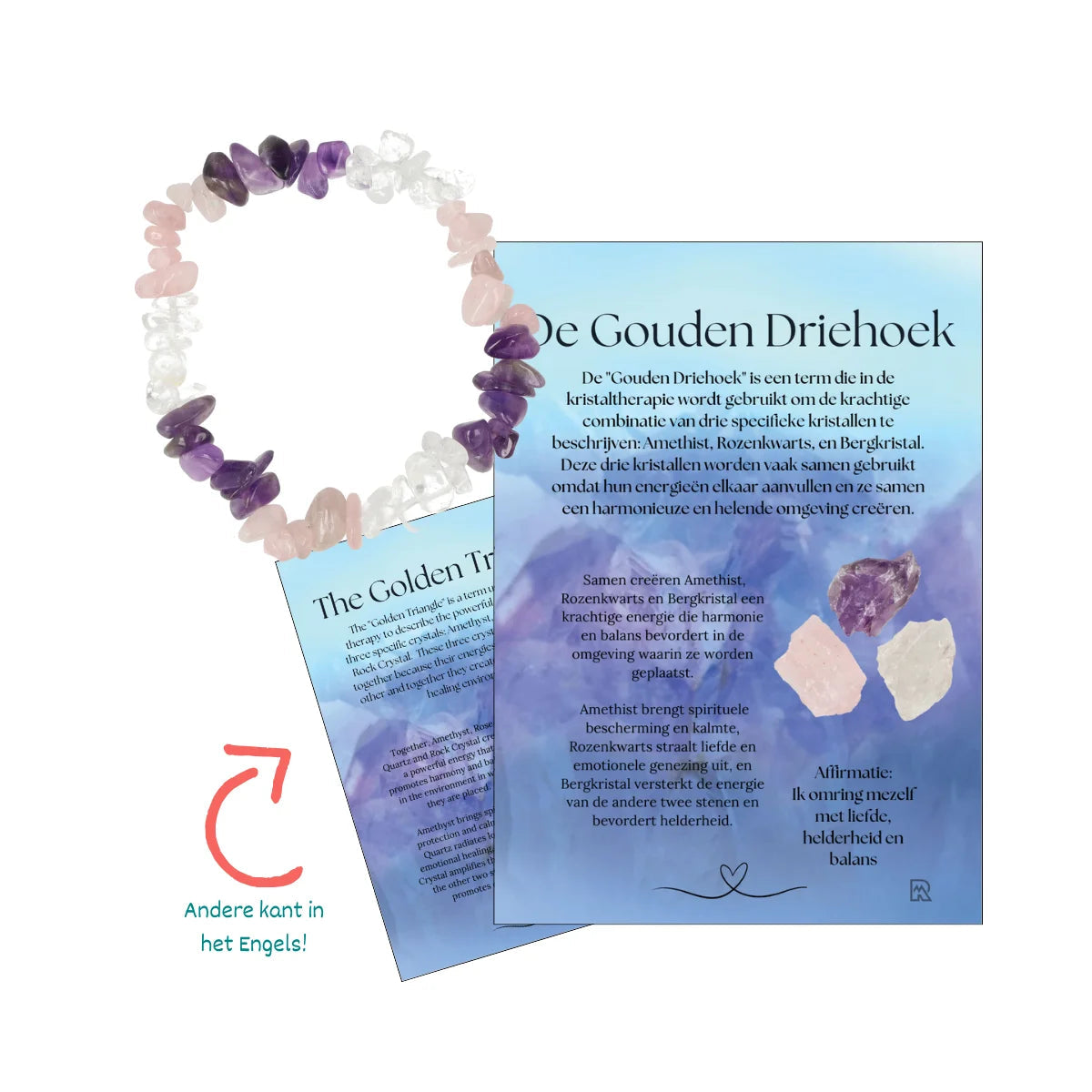 Cadeauzakje Gouden Driehoek Splitarmband