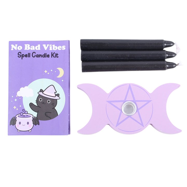 Spell candles en Houder Set 'No Bad Vibes'