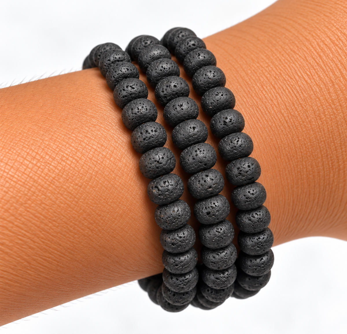 Lavasteen Donutarmband 8mm