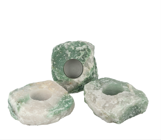 Groene Aventurijn waxinehouder