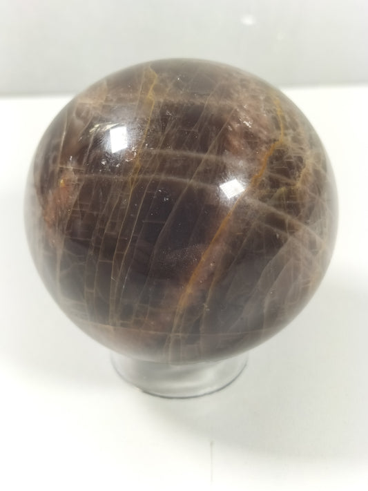 Zwarte maansteen bol 316 gram