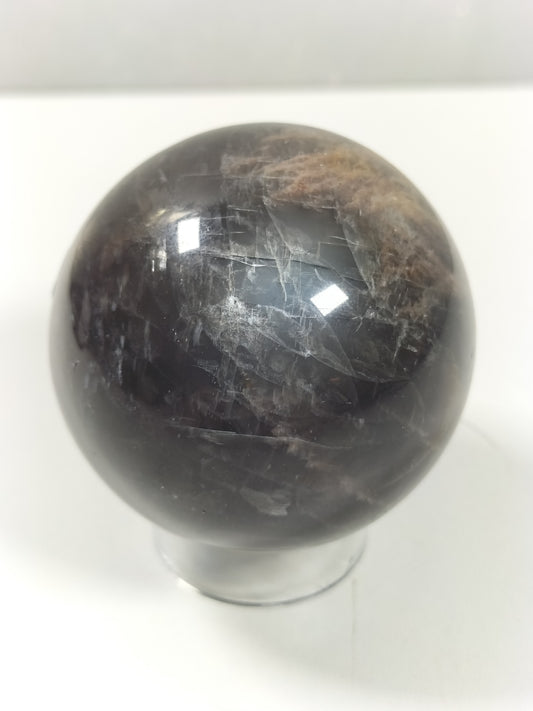 Zwarte maansteen bol 228 gram