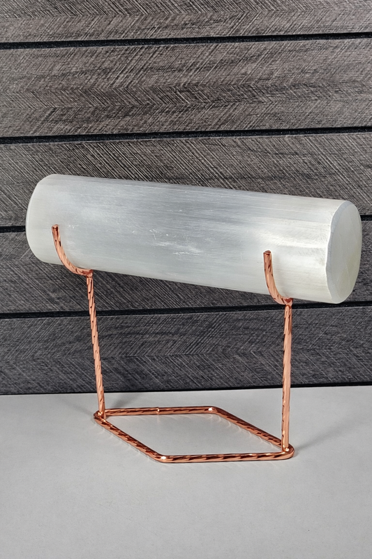 Selenietstaaf 15 cm met houder Roségoud (voor het reinigen en opladen van o.a. armbanden)