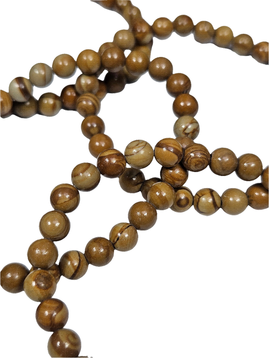 Versteend Hout armband 6mm